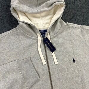 Polo Ralph Lauren Athletic Hoodie 4XLT Fleece Waffle Full Zip Pony Vintage NWT